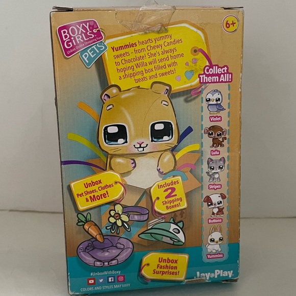 3 PIECE Boxy Girls Pets Yummies the Hamster   Lulu The Monkey   Mini Bee - Picture 5 of 8